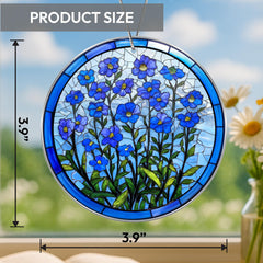 Blue forget me not suncatcher decorative window ornament