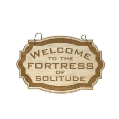 Fortress of Solitude door sign made from real wood