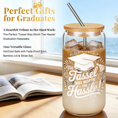 Fortunings JDS graduation glass cup with wooden lid
