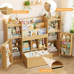 Movable drawers feature in FOTOSOK toy storage organizer