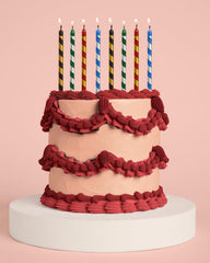 Four color combos wizard candles for cakes