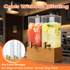 Dual 2-gallon tanks for two flavors