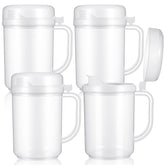 Four pack easy pour mini pitchers 22oz white with lids