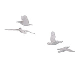Four Pelican Mobile Sculpture from John Perry 6in Wingspan Pellucida image 1
