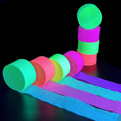 four rolls neon crepe paper total 420 feet