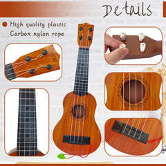 Lightweight plastic ukulele toy for preschoolers