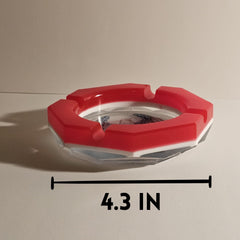 Fourth of July patriotic ashtray with glow feature