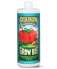 FoxFarm Grow Big Hydroponic Plant Food product label