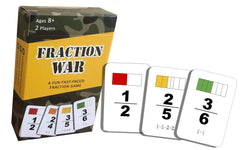 1 Pack contents with 58 fraction cards and instructions