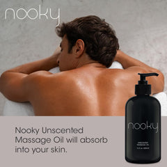 Unscented massage oil bottle 16 oz Nooky