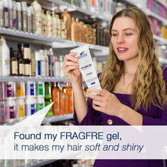 fragfre hair styling gel medium hold 8 oz label