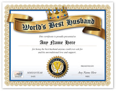 Framed certificate option with wood frame and shatterproof cover