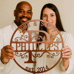 FranJohnsonHouse copper metal sign 16 inch