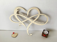 FranJohnsonHouse infinity heart wedding sign MDF 10-5x11-3 size