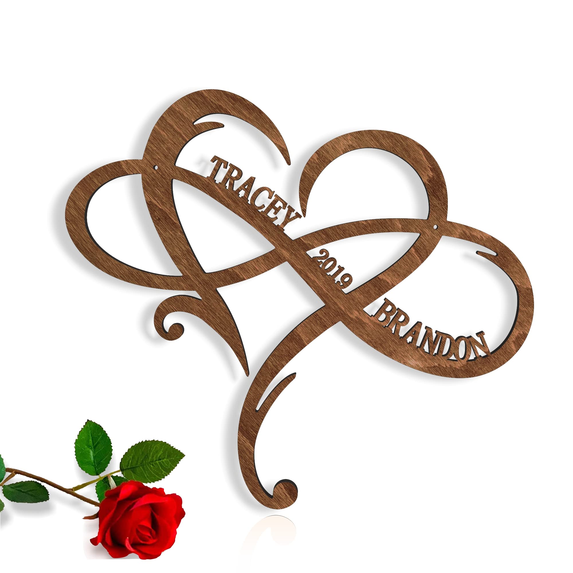 FranJohnsonHouse infinity heart wedding sign MDF 9x8 size