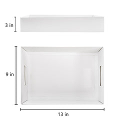 13x9x3 inch white paper cardboard serving trays by Frcctre
