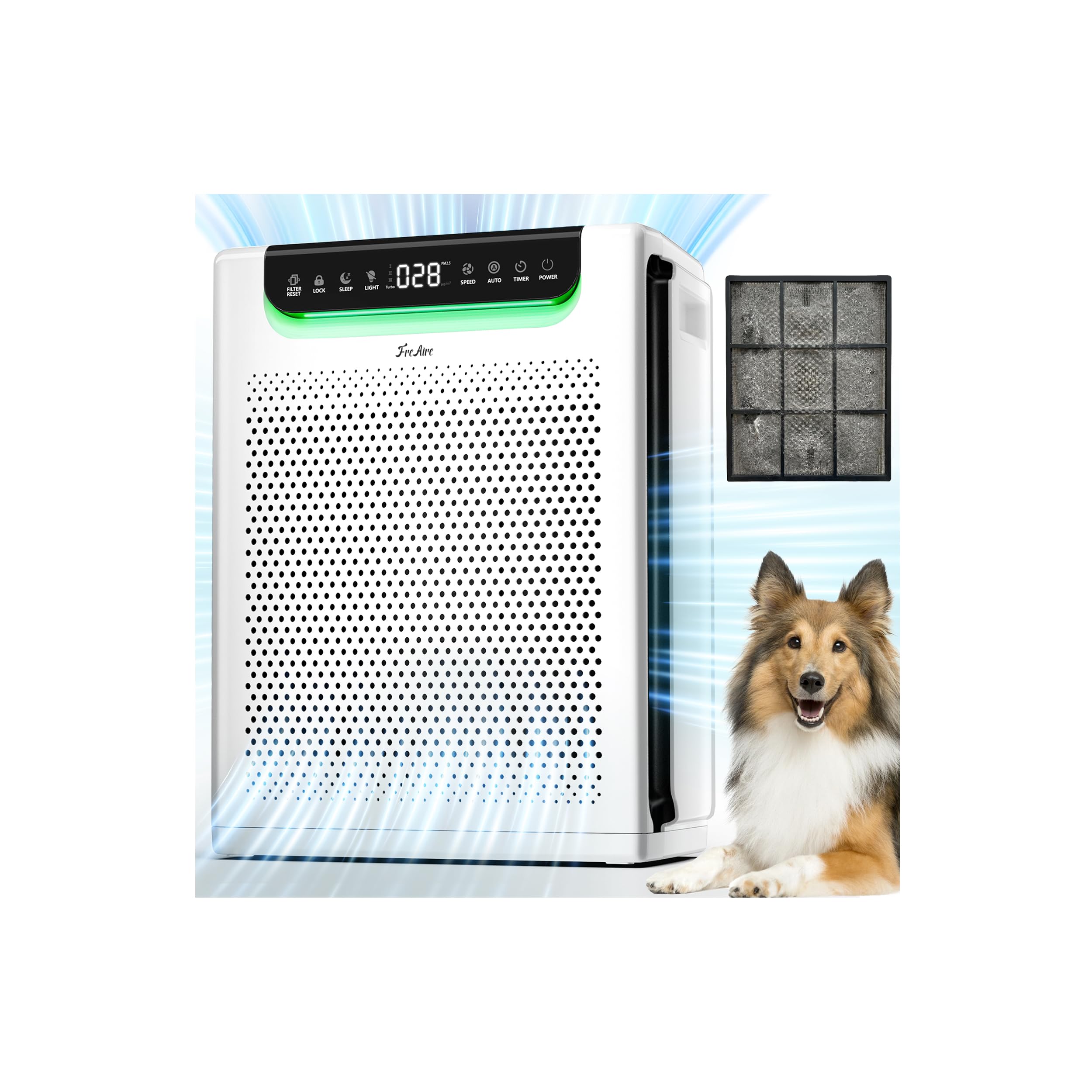 FreAire HAP607 air purifier front view white