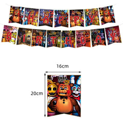 Freddy's party decorations banner colors theme