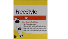 Freestyle Lite blood glucose test strips for Monitor System 50 pieces Red-Yellow