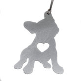 French Bulldog aluminum ornament size 4x2.7 inches matte finish