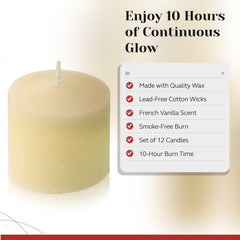 French Vanilla votive candle with 10 hour burn time
