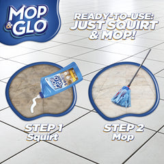 Shine-Lock formula Mop & Glo floor cleaner label