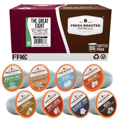 Fresh Roasted Coffee The Great Eight 96 count K-Cup pods variety pack