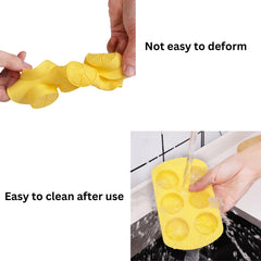 Silicone lemon slice mold for cake and other treats with easy release