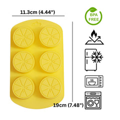 Lemon slice silicone mold for ice cubes chocolates and soaps