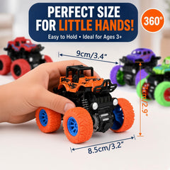 Friction powered toy trucks made from non-toxic ABS PVC