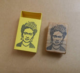 Frida Kahlo rubber stamp size 1.5 x 0.75 inches