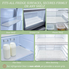 Transparent fridge liners suitable for drawers and cabinets