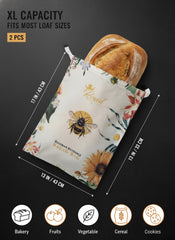 fridge freezer friendly beeswax lined cotton bag image