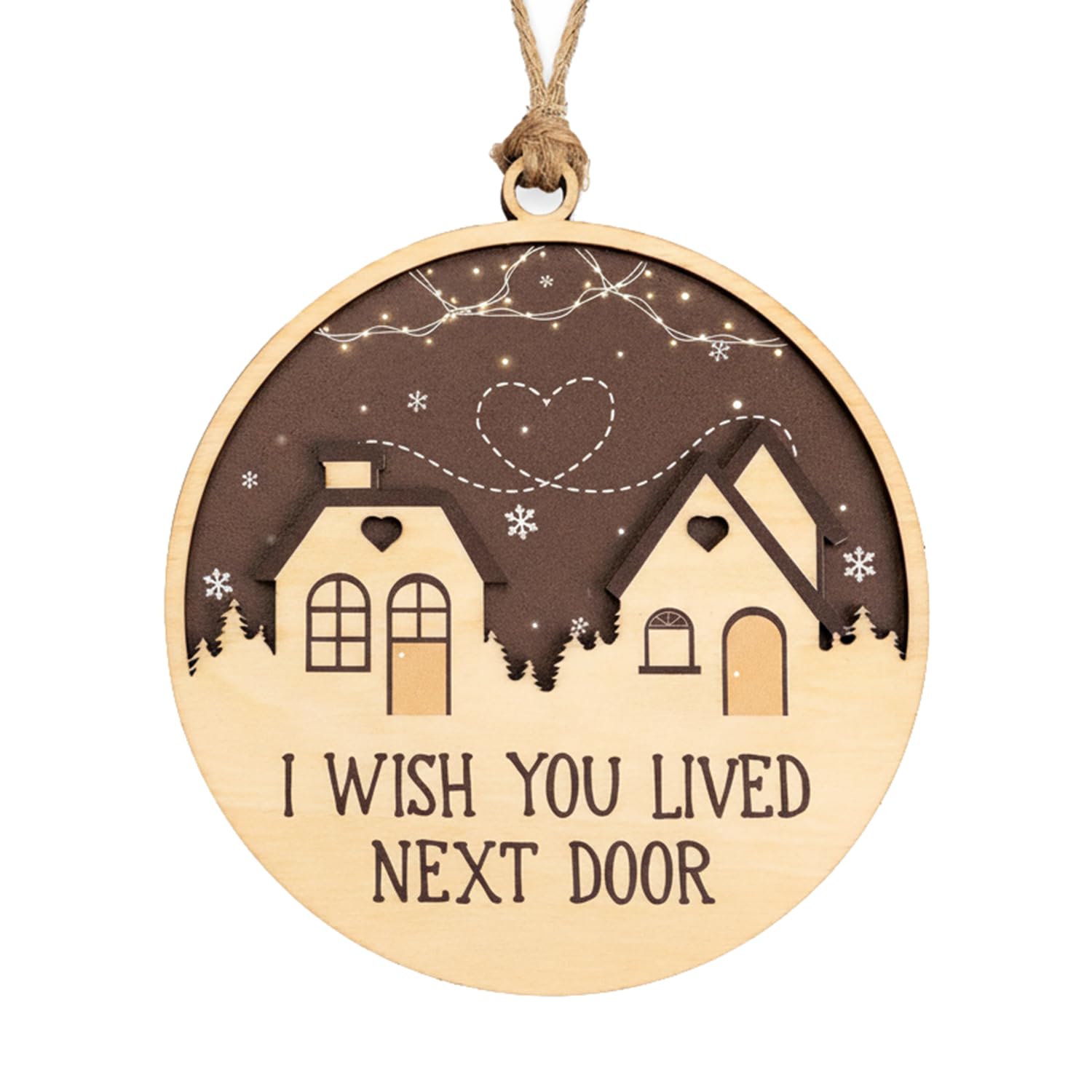 Friend Ornaments for Women wood 4-inch ornament