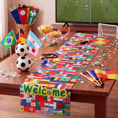 frienda 2-pack soccer table runners laid flat