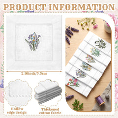 Cotton napkins white 6x6 inches for parties and gifts
