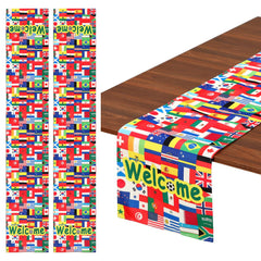 frienda soccer table runner multicolor design