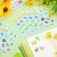 Spring bug themed self-adhesive stickers for kids