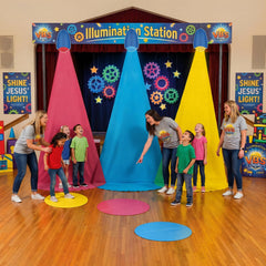 Six cardstock pieces included with Frienda VBS Decorations Kit