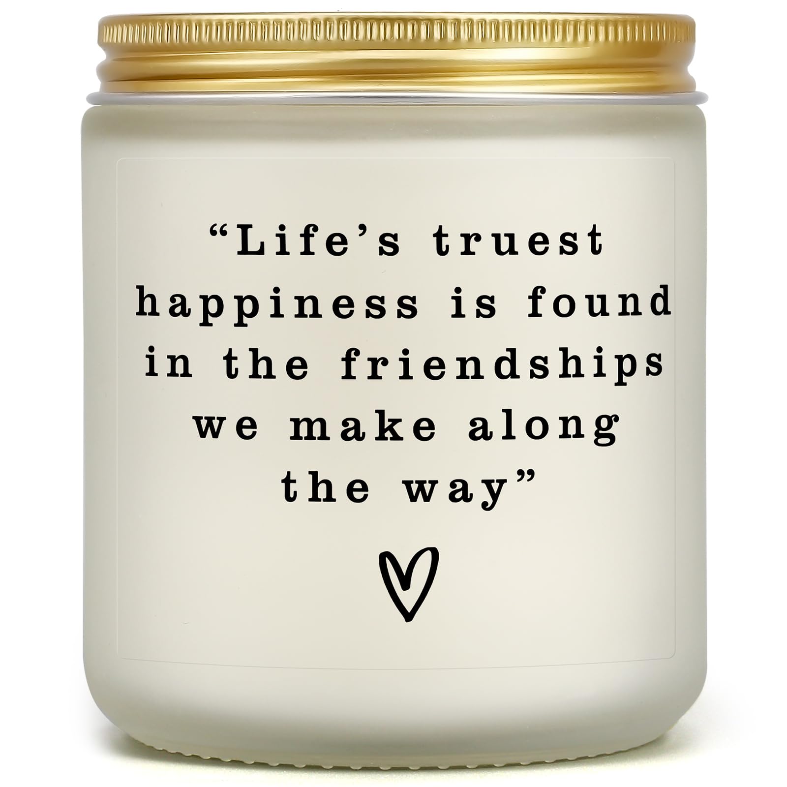 Friendship candle for women with heartfelt message