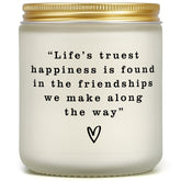 Friendship candle for women with heartfelt message