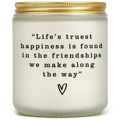 Friendship candle for women with heartfelt message
