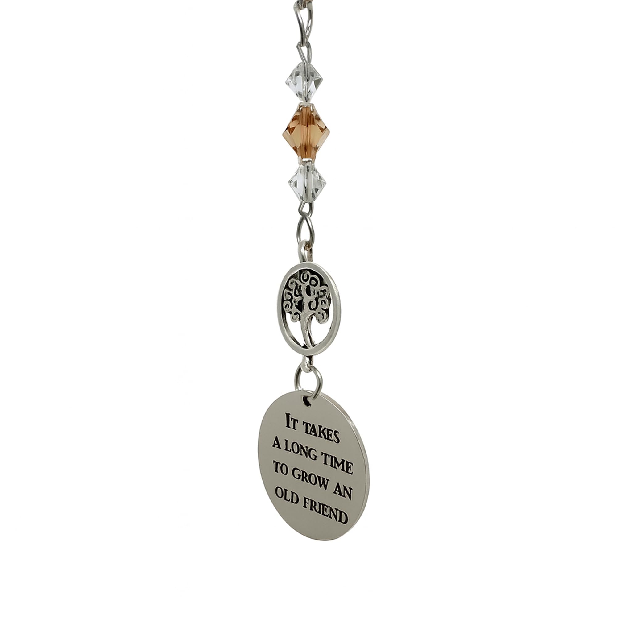 Friendship Gifts rearview mirror car charm engraved message
