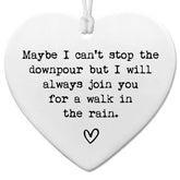 Friendship Keepsake white ceramic heart 3 inch