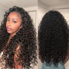 Frodio Curly Half Wig 26 Inches Natural Black ready to wear