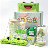 Frog Gifts for Women gift set with 16oz frog-pattern glass
