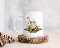 15 oz ceramic coffee mug with lily pad design
