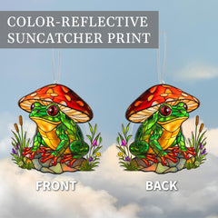 Frog suncatcher window hanging with story card