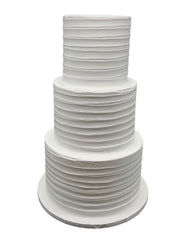 FromJennWithLove 3 Tier 18 inch White Artificial Cake display