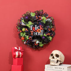 Handmade mesh wreath 15.7 inches with ribbons
